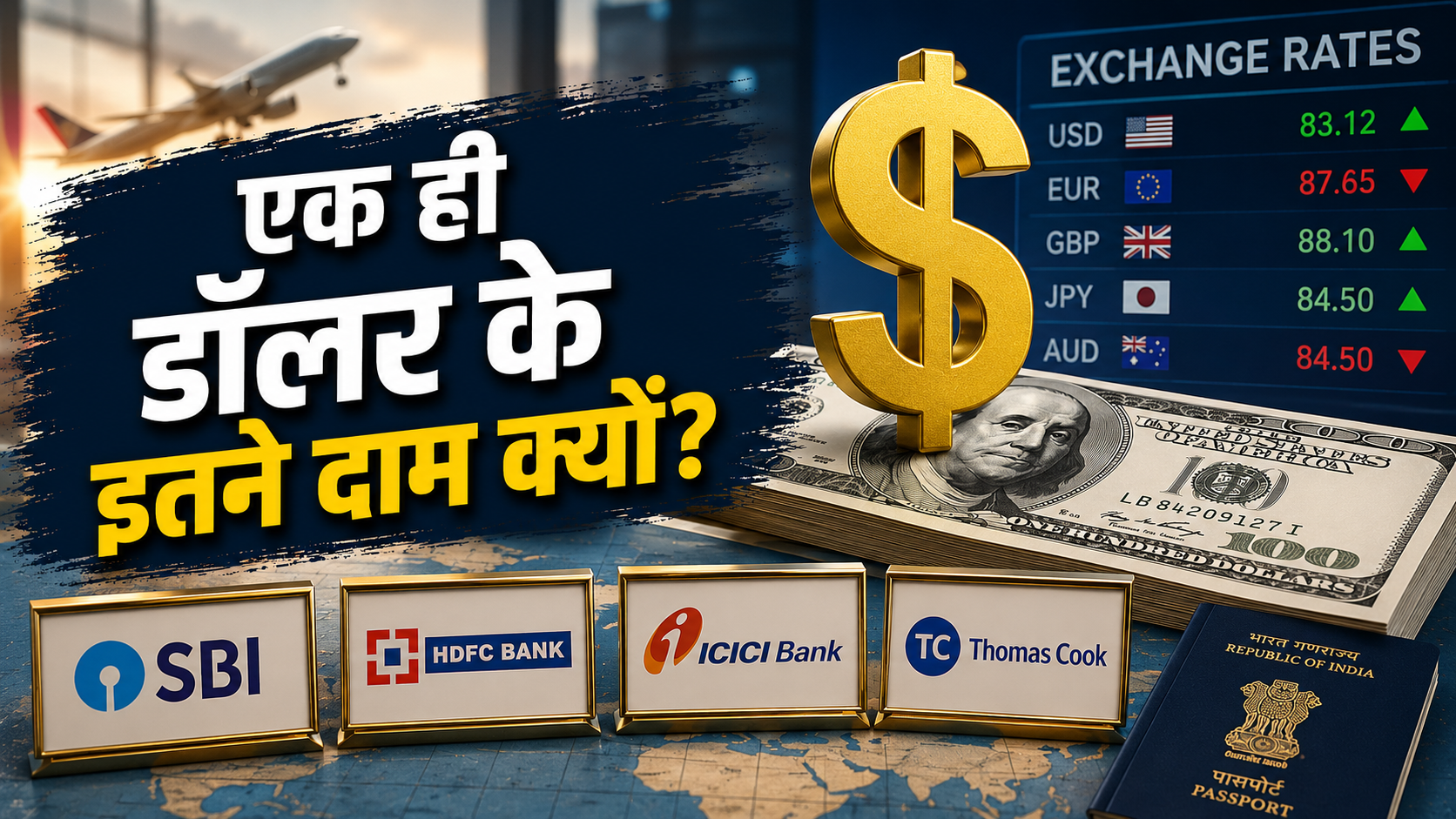 SBI, HDFC, ICICI या Thomas Cook? विदेश जाने से पहले देखें कौन दे रहा है सबसे सस्ता डॉलर, $5000 खरीदें तो कितना फर्क पड़ेगा?
