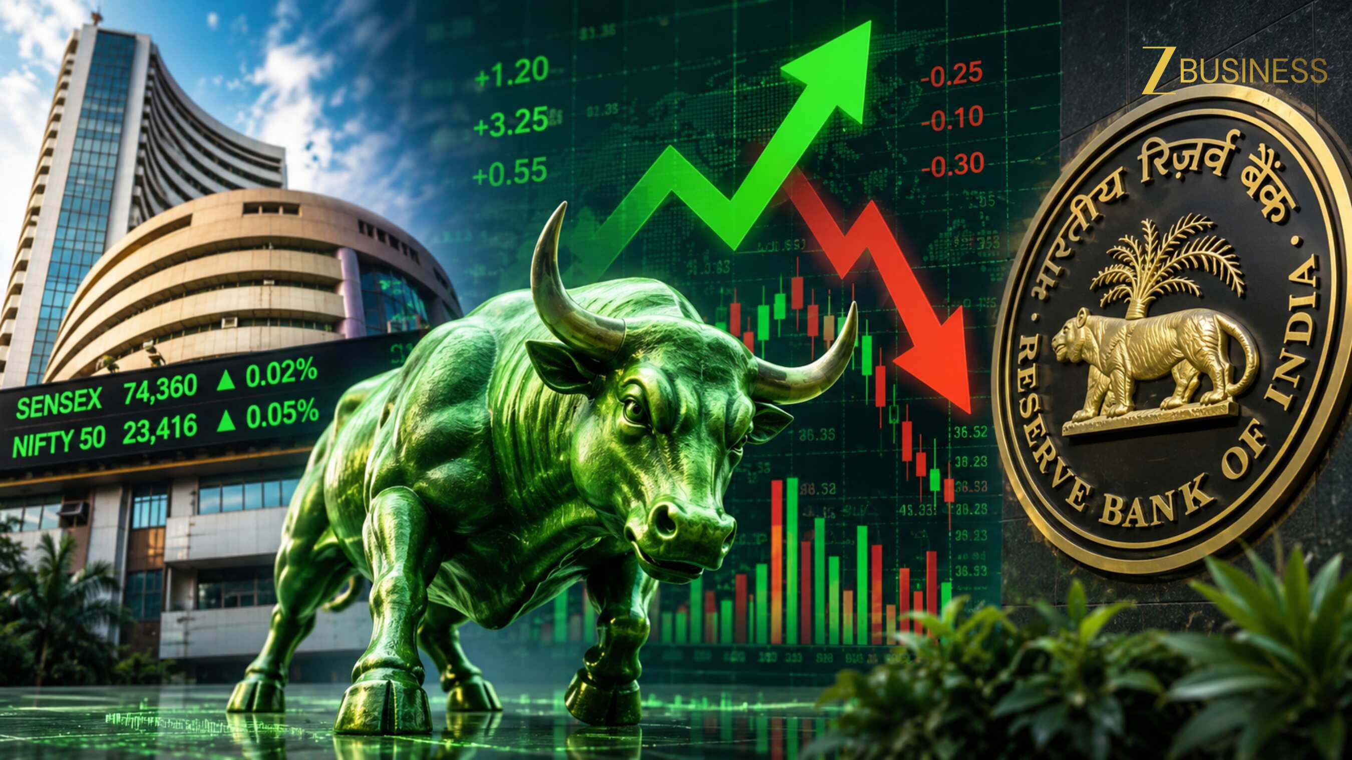 Market Highlights: RBI पॉलिसी के बाद बाजार में तेज उतार-चढ़ाव, सेंसेक्स-निफ्टी लाल निशान में बंद- IT, मेटल शेयरों में बिकवाली