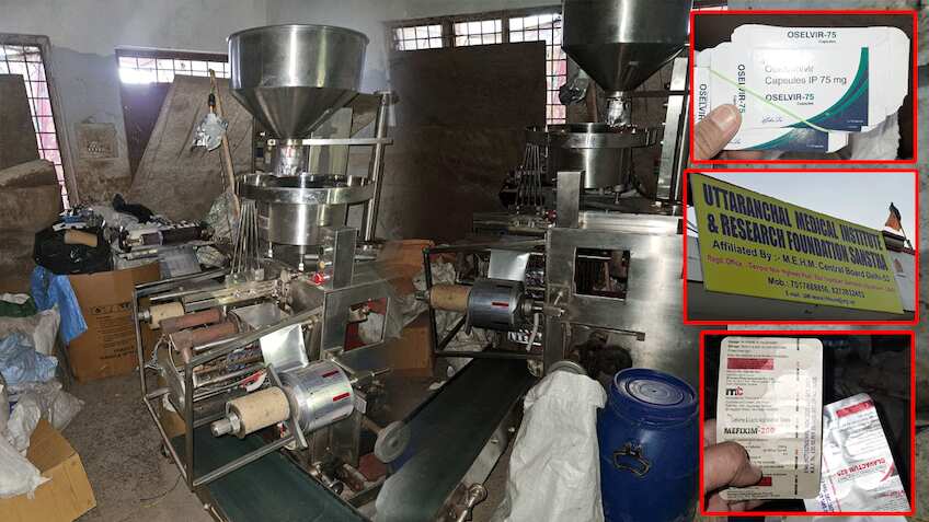 Fake drug factory busted in Dehradun, wrappers of 12 renowned companies