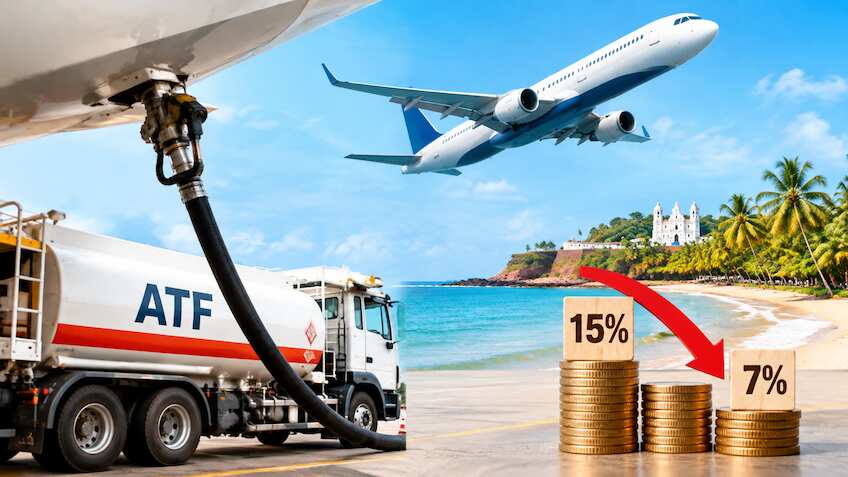 गोवा में ATF पर VAT 15% से घटकर 7%, फ्लाइट टिकट सस्ते होने की उम्मीद!