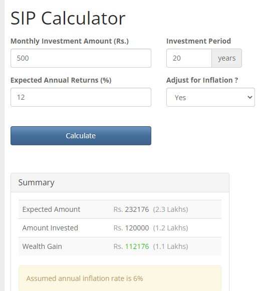 ₹500 SIP PLANNING