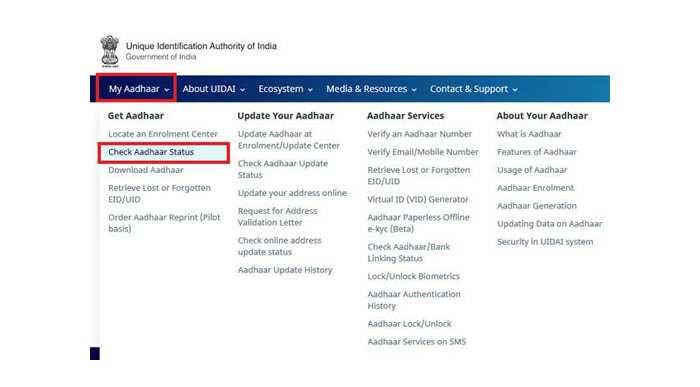 Aadhaar Card Status