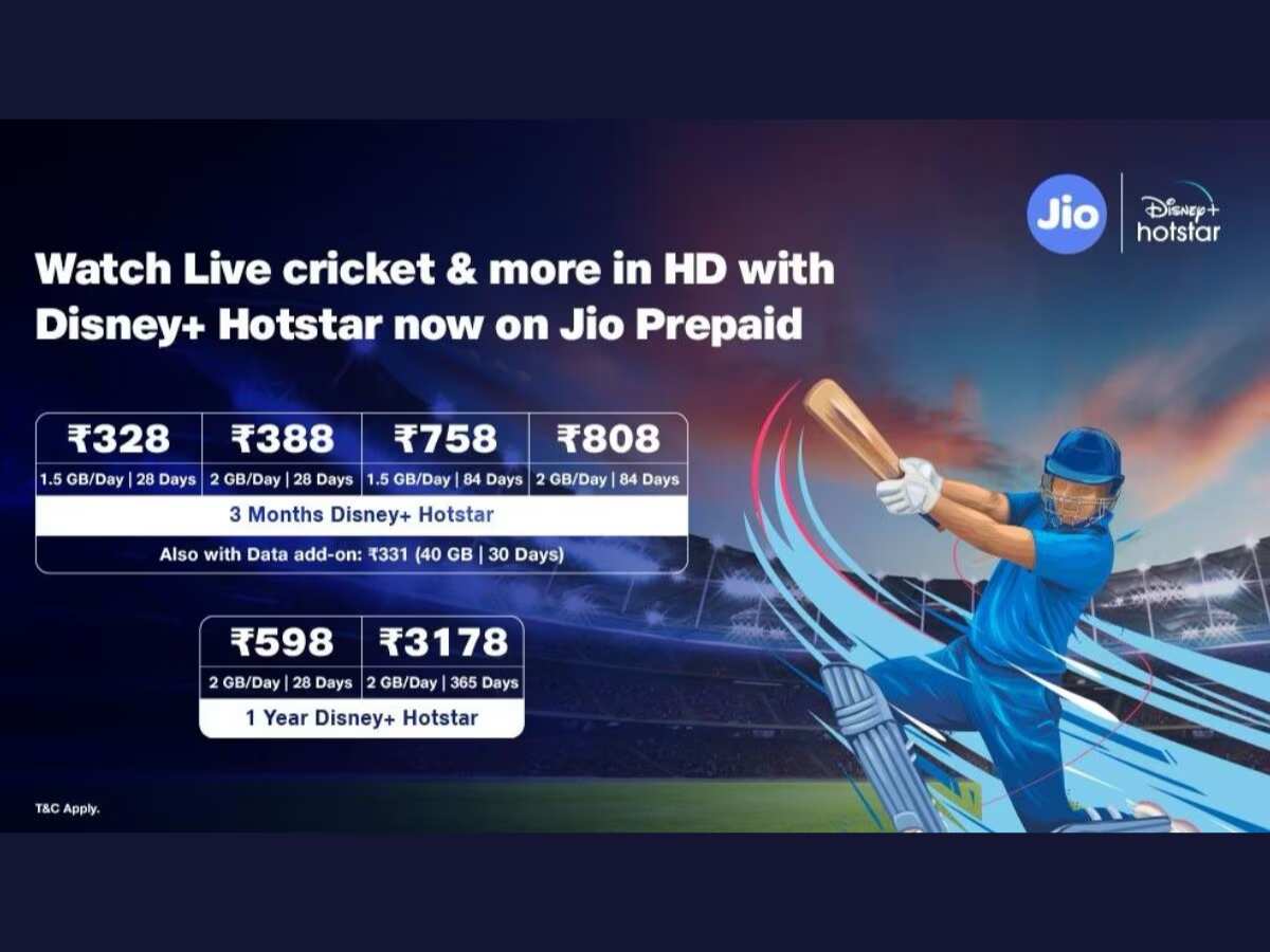 Airtel Jio cricket world cup 2023 recharge plans enjoy unlimited data dth plan and disney plus hotstar