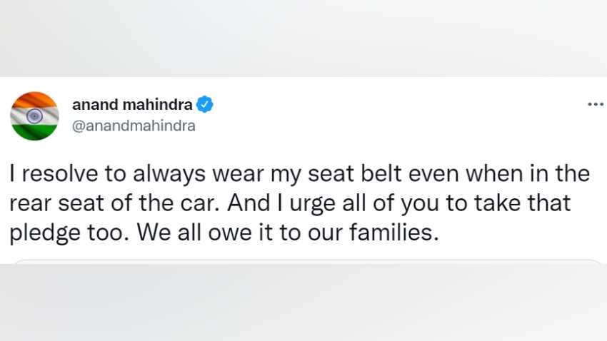 Cyrus Mistry Death Anand Mahindra tweet to wear seat belt know why wearing Rear Seat Belt is important