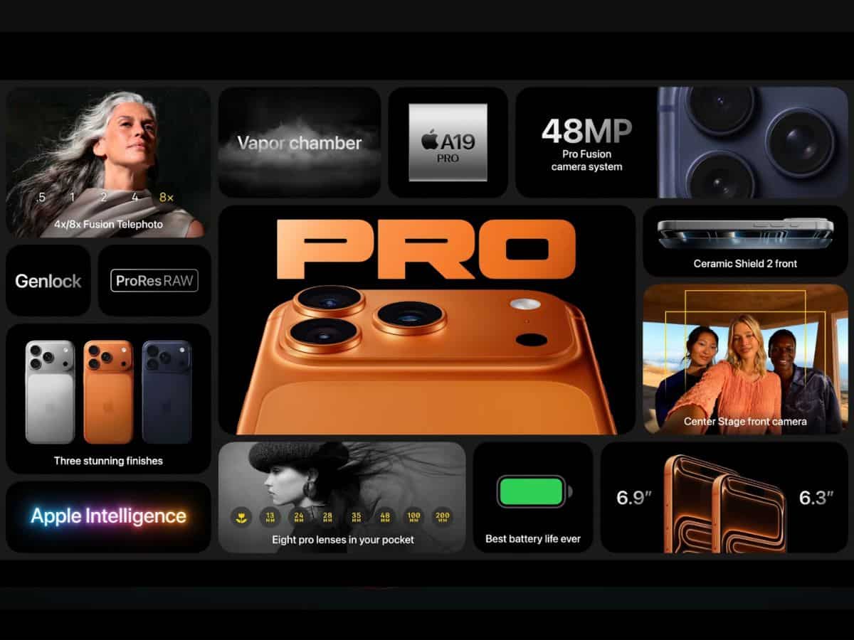 Apple Event 2025 Iphone 17 Series Launch Live 17 air 17 pro 17 pro max latest ios macbook apple watch price feature spec