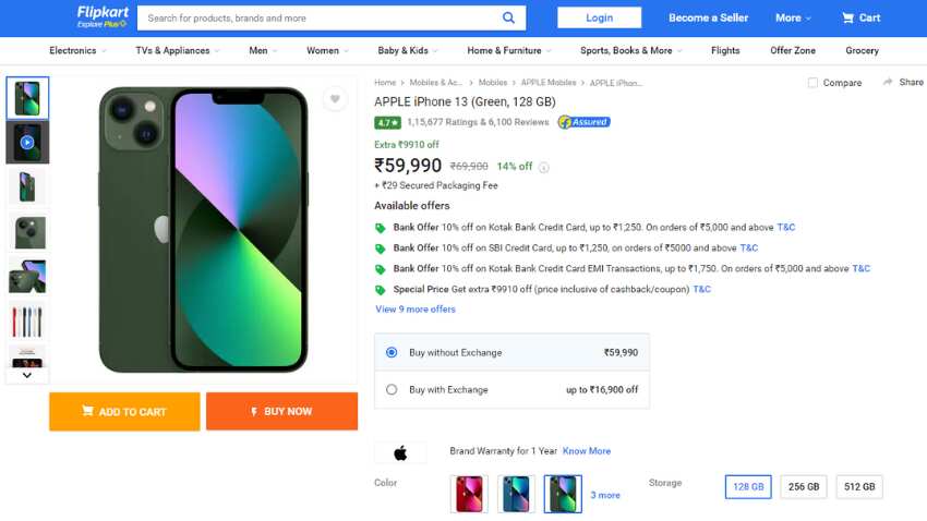 Flipkart diwali sale on iPhone 13, iphone 12 mini iphone 11 and more here check discounted price 