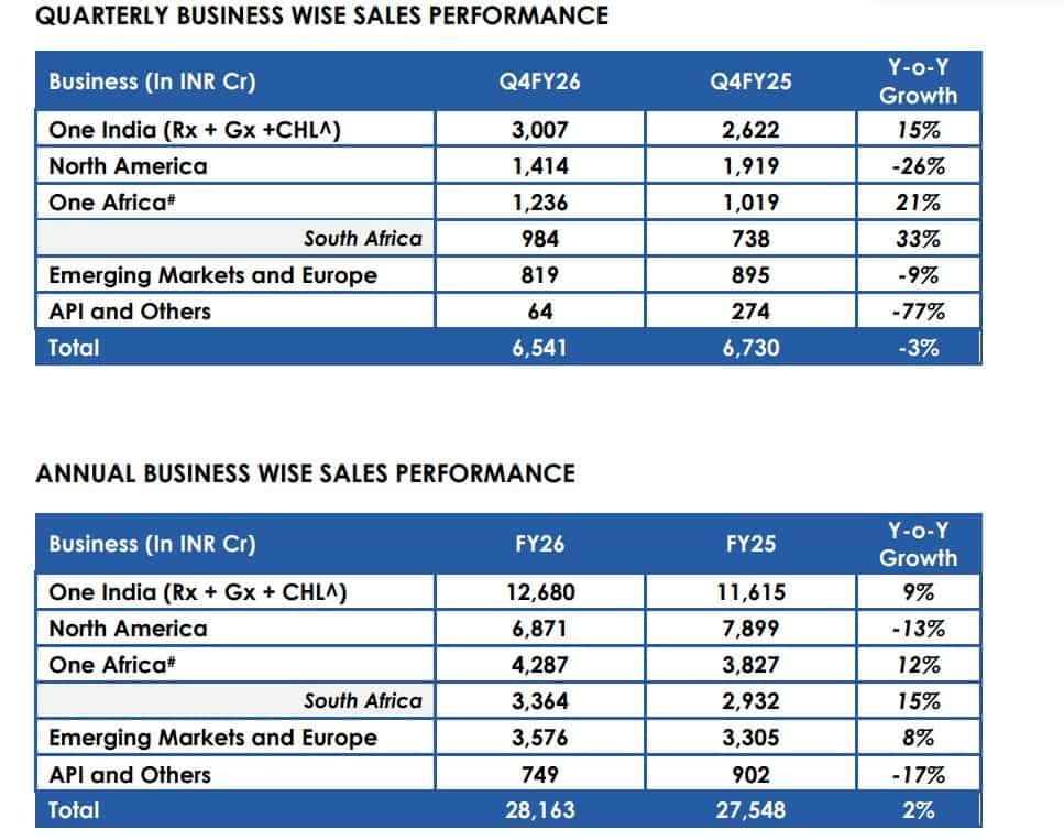 Cipla Indian Business Performance
