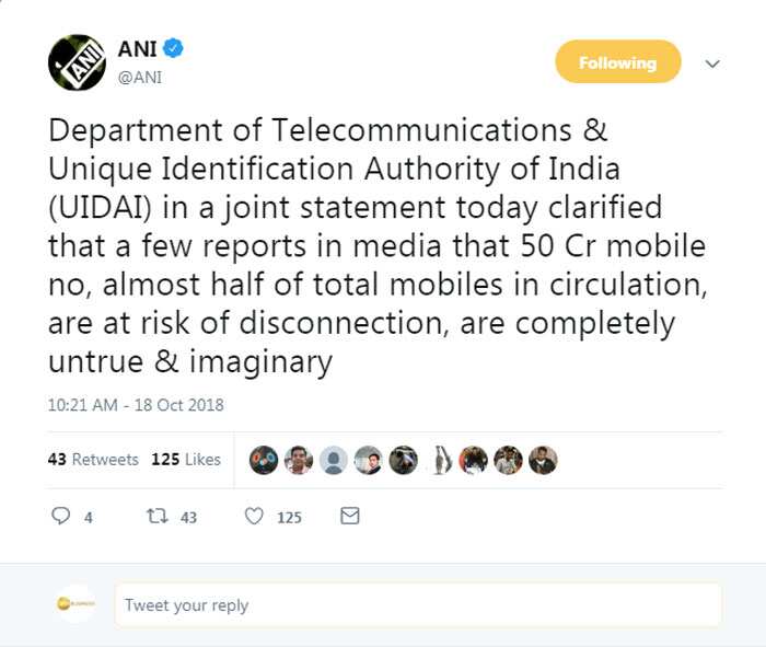 No Disruption in Mobile service during New KYC