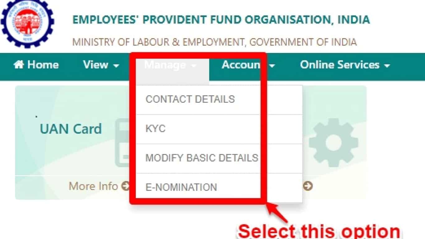 E-nomination facility for EPF Subscribers How to add nominee online process to change nomination in provident fund account