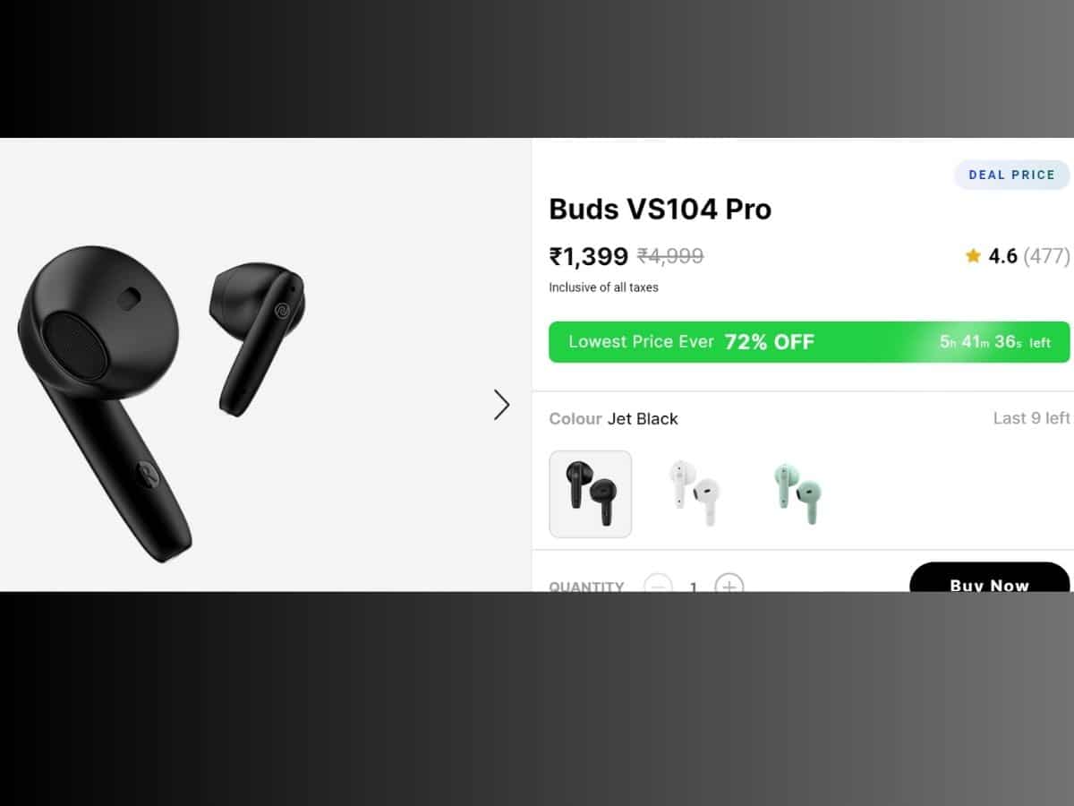 Discount on Earbuds buy Noise earbuds under 2000rs 72% discount on Amazon check price