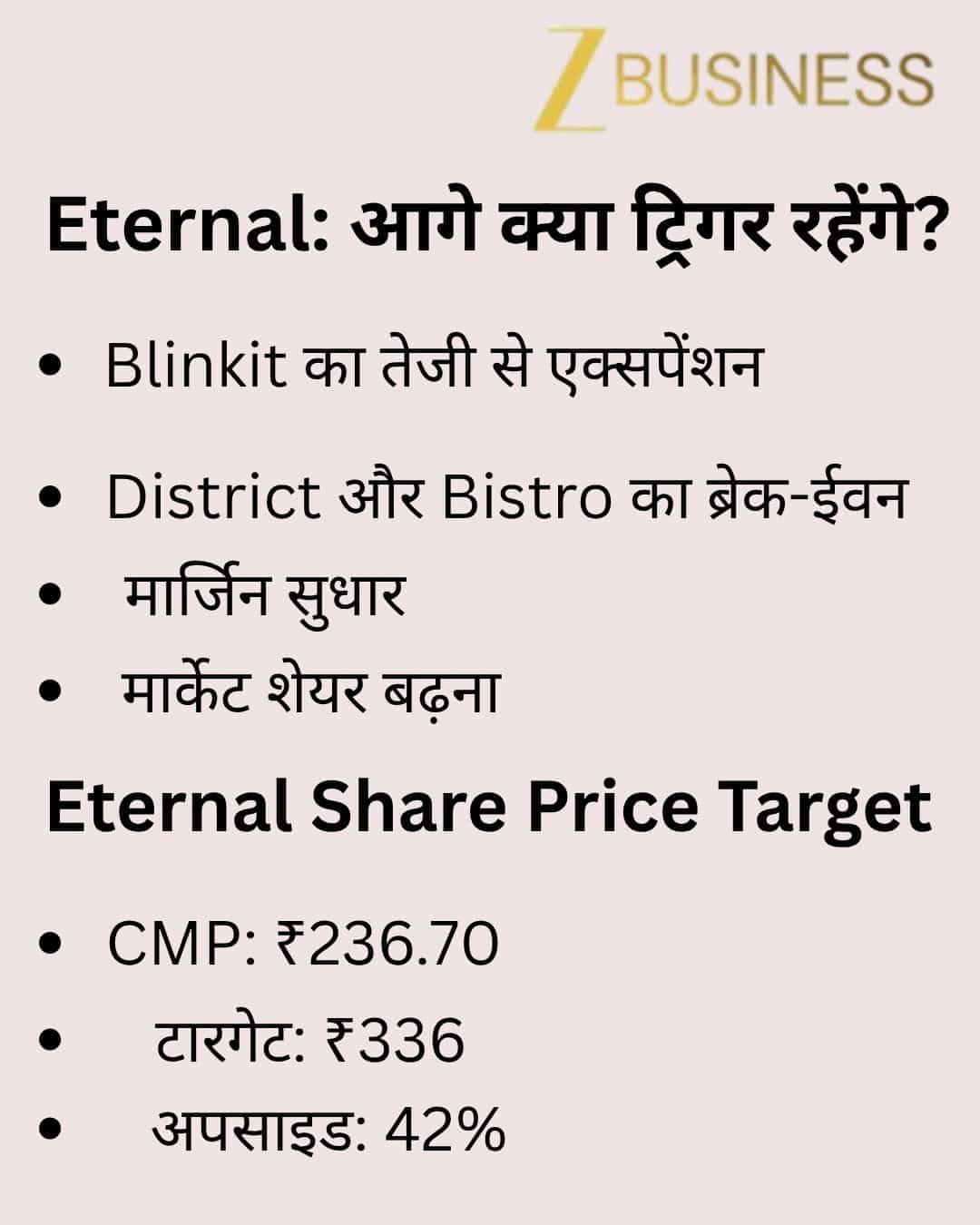 eternal share price target