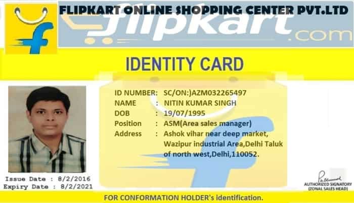 Flipkart Fake ID