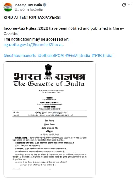 income tax rules 2026 notified egazette effective 1 april key changes explained