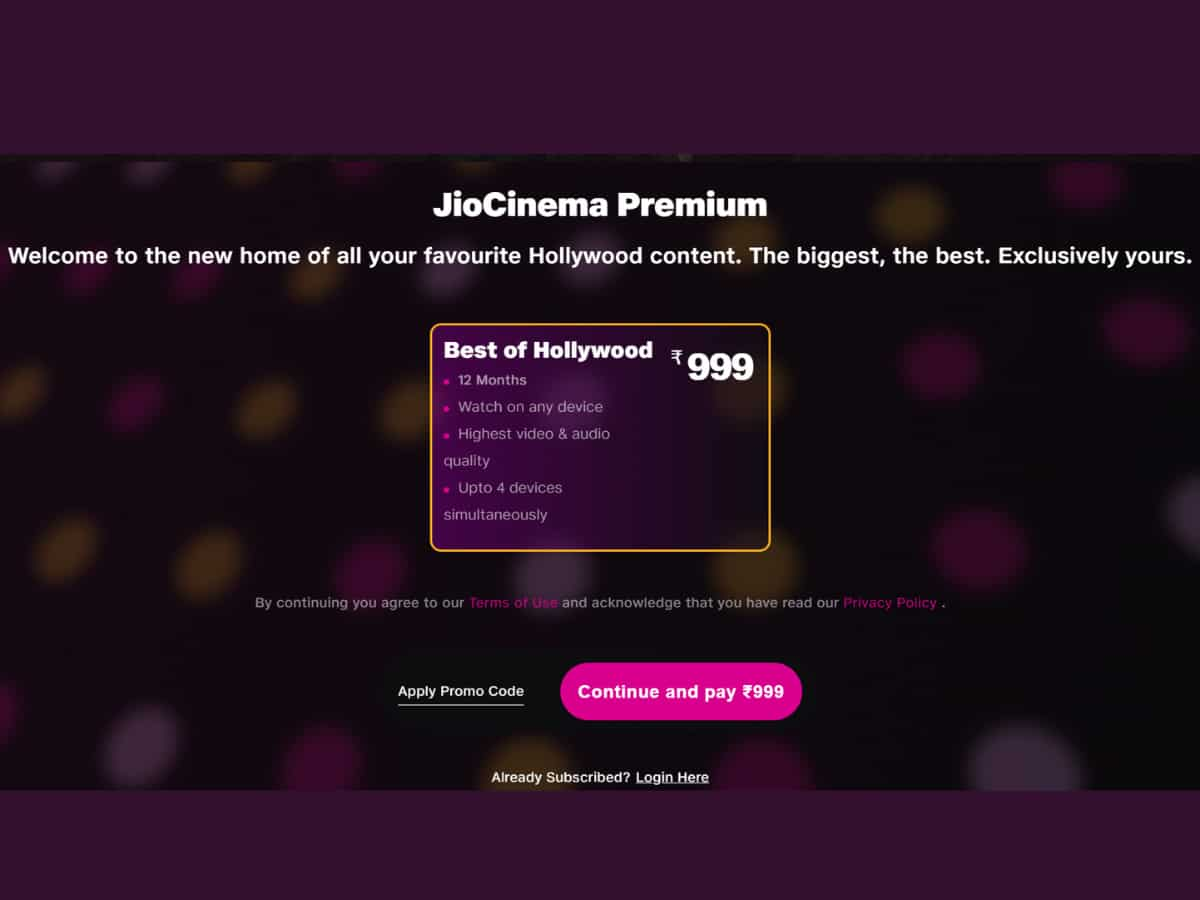 Jio cinema rolls out Premium Subscription Plan for 1 year in rs999 offers exclusive HBO shows like House of dragon and more