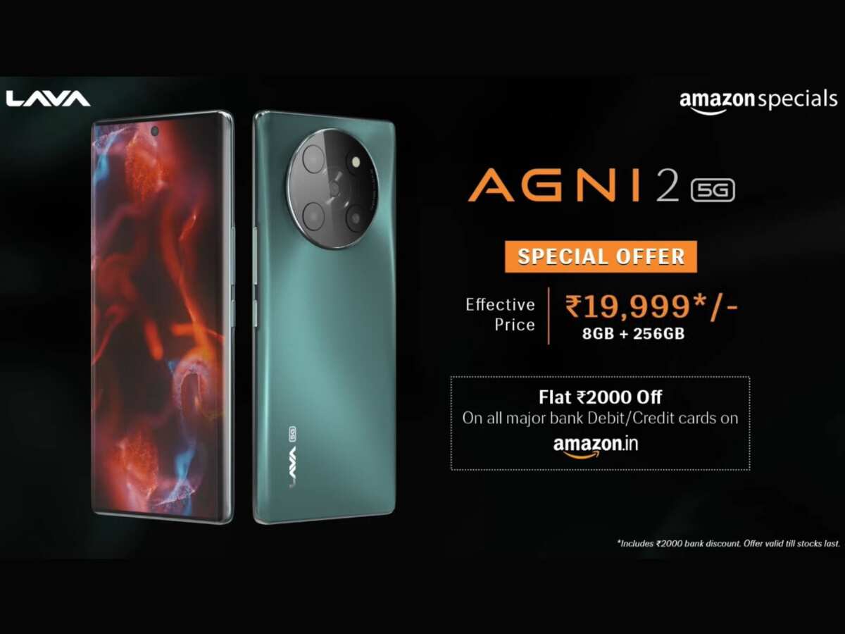 Lava Agni 2 smartphone launched in India with 50MP Camera, curved Amoled Display, 8GB RAM check price, features and offers