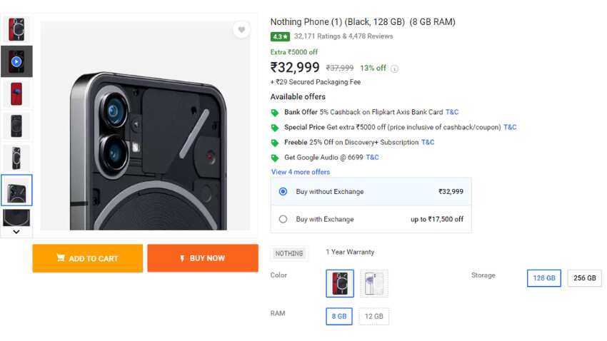 Nothing Phone 1 on discount cheapest 5g smartphone worth rs 37999 but at rs 15499 check deal