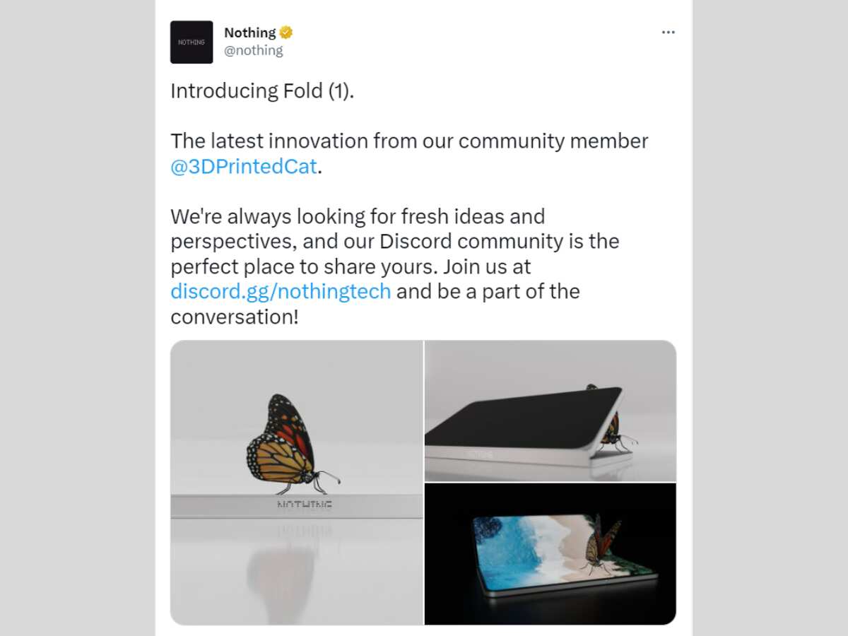 Nothing First Foldable Phone fold 1 official render teased could be launch soon check pictures and features