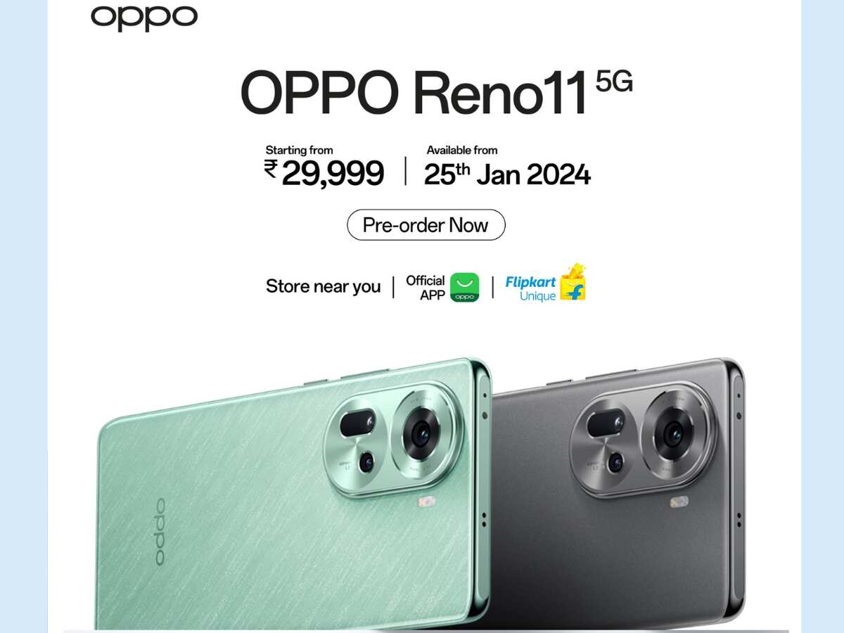 Oppo launches Oppo reno 11 5g reno 11 pro 5g phones in india under 40,000 check features camera design and specifications