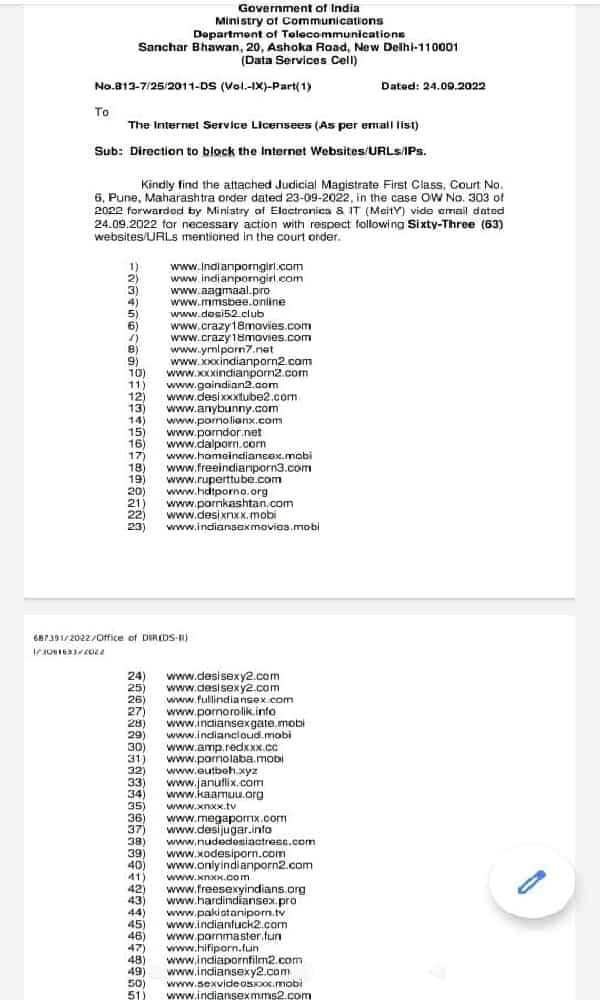 भारत सरकार ने इन 67 पॉर्नोग्राफिक वेबसाइट को ब्लॉक करने का दिया आदेश