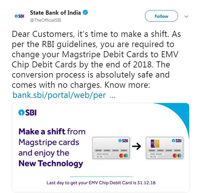 SBI to shut existing magnetic strip ATM cards with effect of 31 December