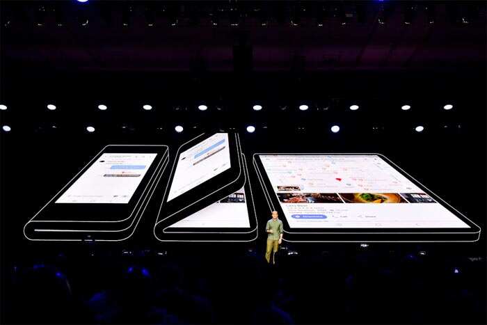 Samsung shows its foldable smartphone