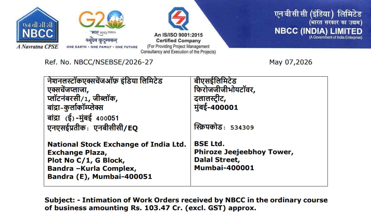 NBCC ORDER 7 May