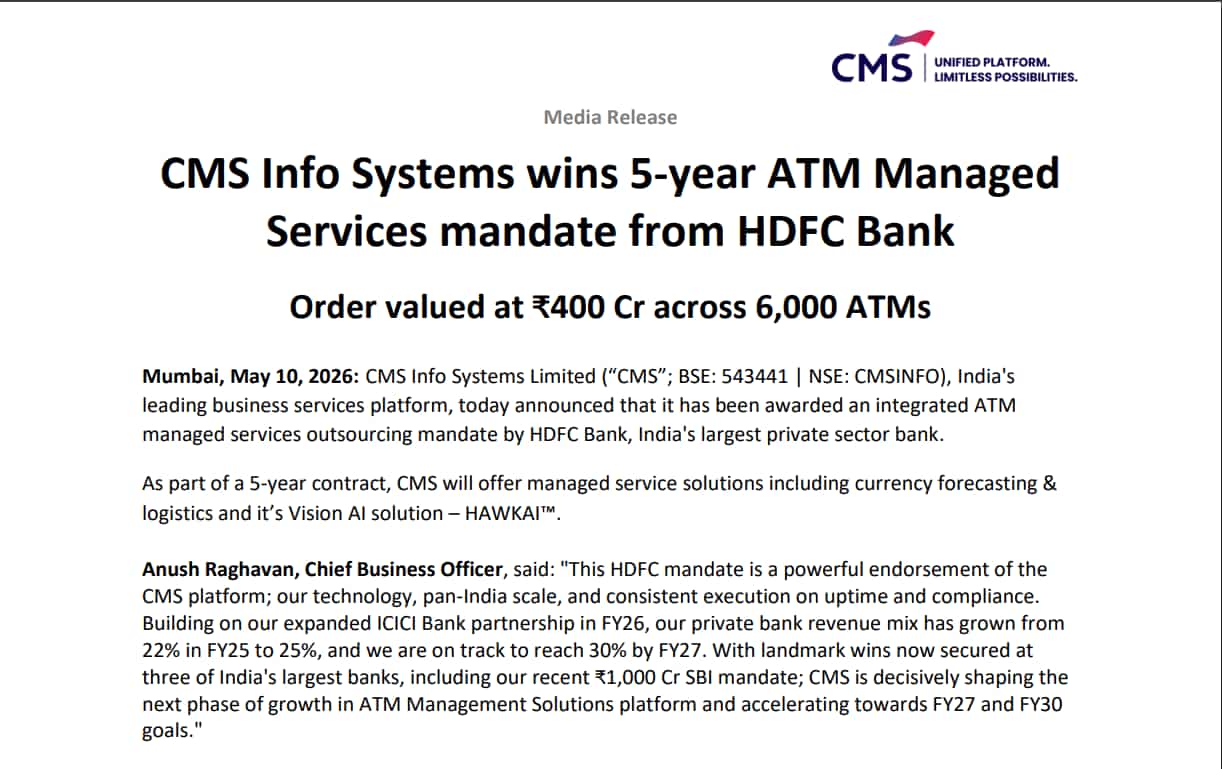 CMS Info Systems Order