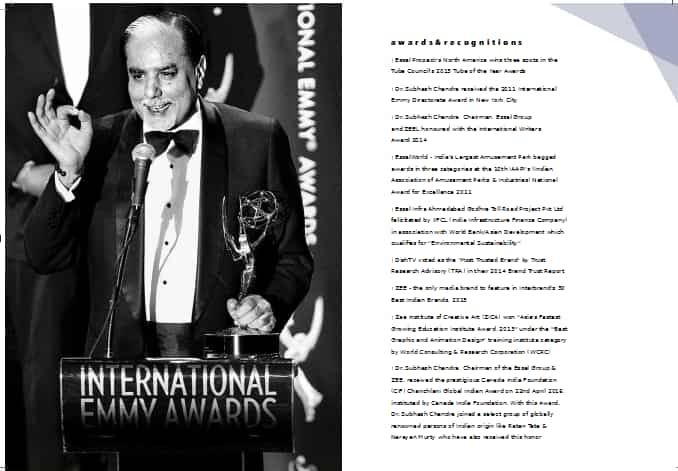 essel group 100 years anniversary awards milestones dr subhash chandra social impact hindi