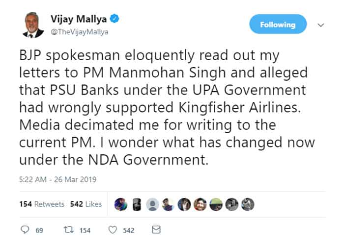 Vijay Mallya tweet