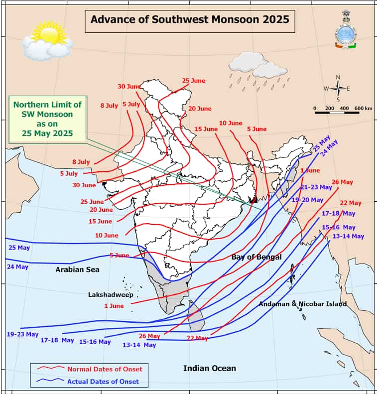 monsoon alert heavy rain thunderstorm weather update india 2025 imd forecast for 26 may 2025