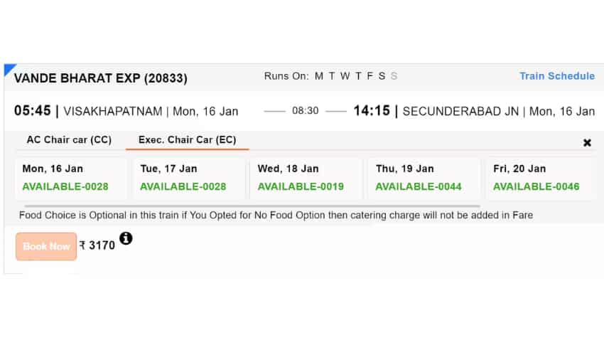 PM modi flags off Vande Bharat Express Secunderabad to Visakhapatnam Ticket Price: Booking begins - Check Train Number, Route, Halt Stations, Time Table and other details