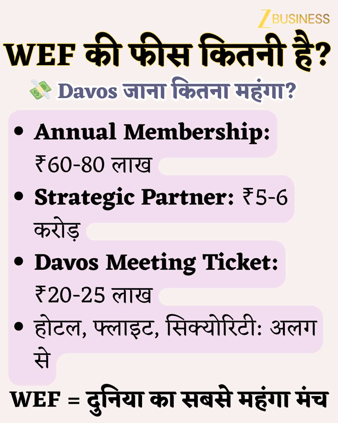 What is wef davos meeting history fees purpose explainer hindi