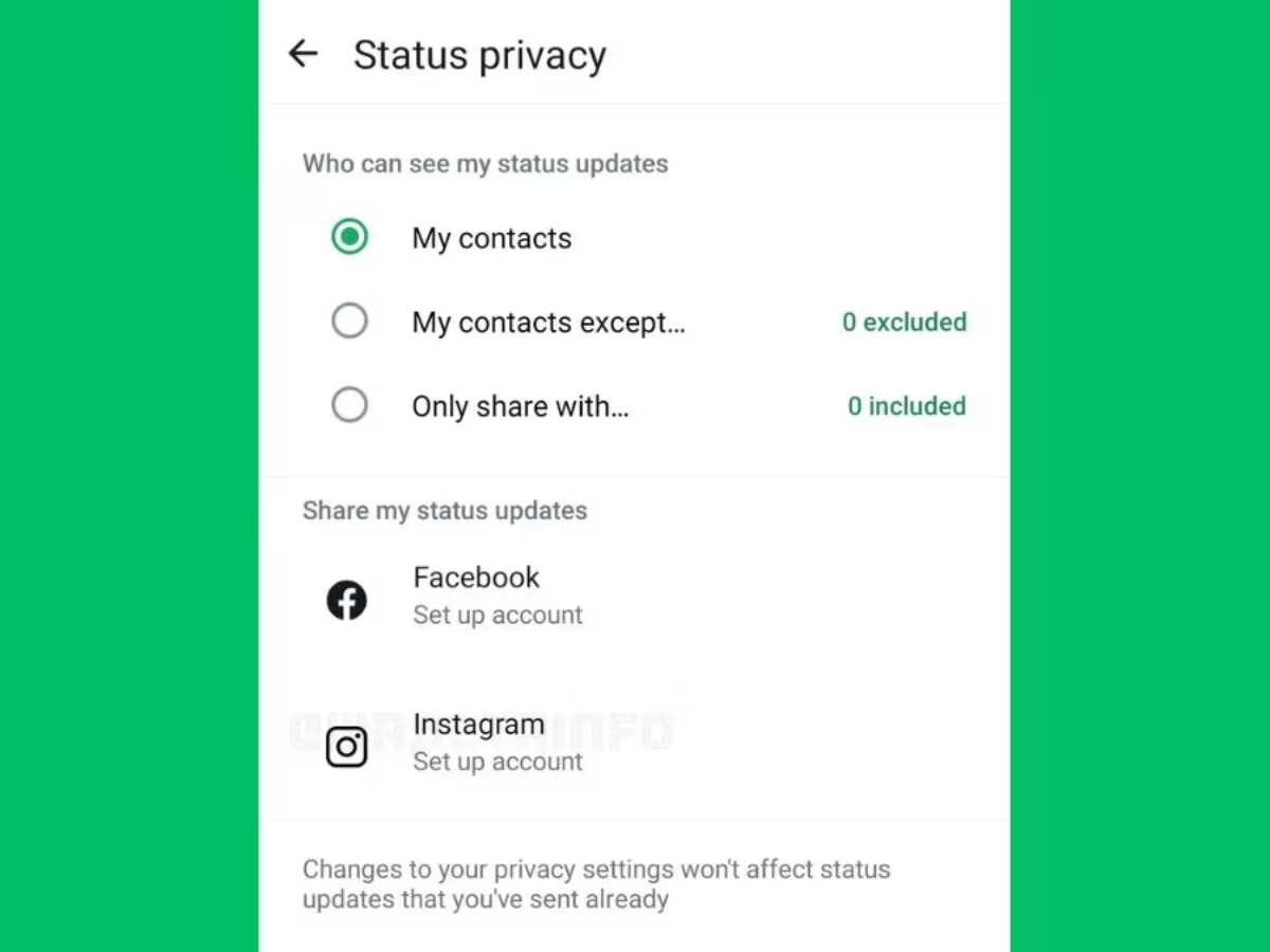 WhatsApp Status update users will share WhatsApp status with Instagram facebook directly check how it works