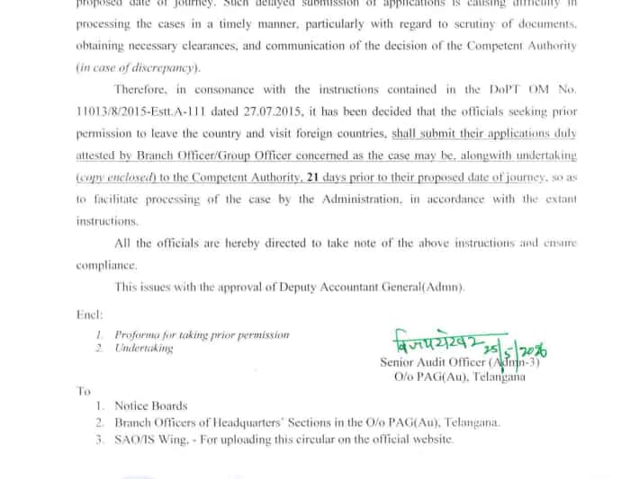 central government employees foreign visit rules prior permission 21 days guidelines
