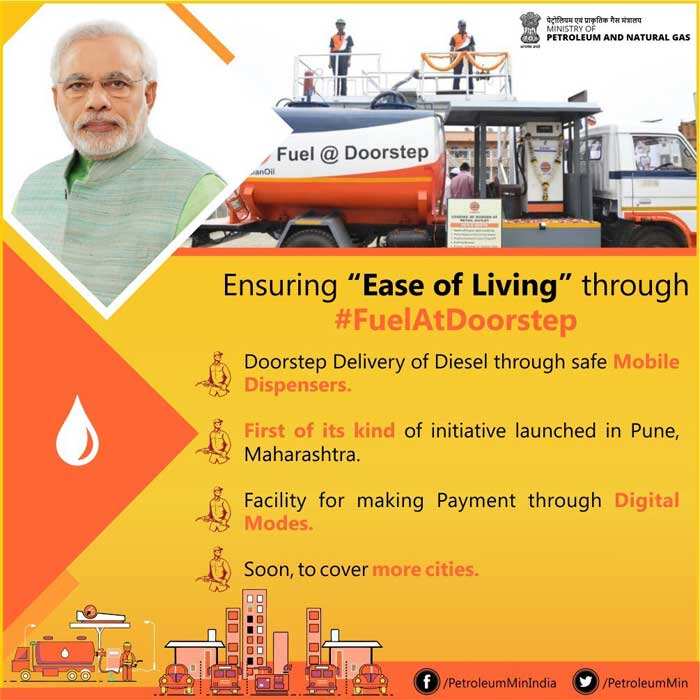 Home delivery of Petrol-Diesel