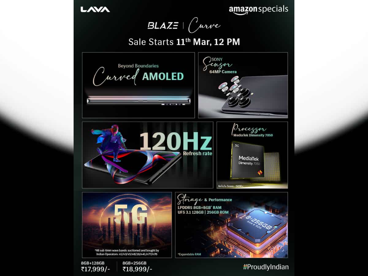 Lava launched Blaze Curve 5g smartphone in India check features specifications and price Smartphones under 20,000