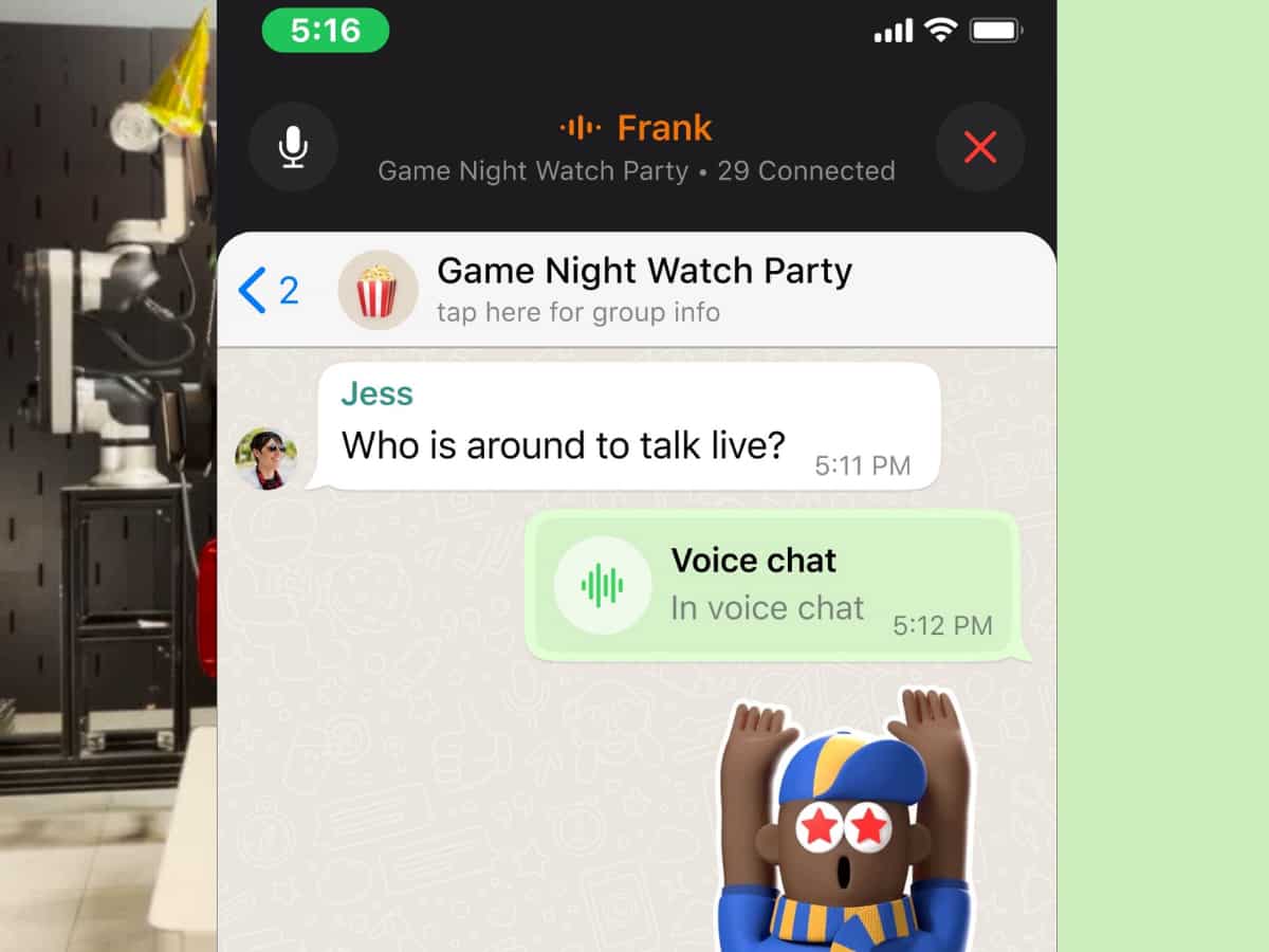 WhatsApp new voice chat feature users can voice call in group with 128 participants live