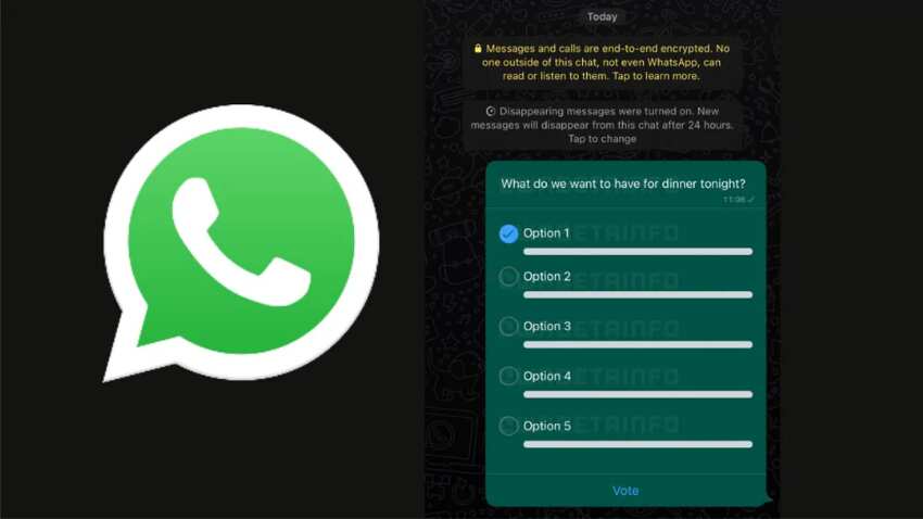 WhatsApp Poll Feature interface look reveal can ask 12 options in Web group  check detail