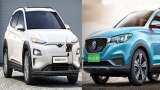 Hyundai KONA  vs MG ZS EV; electric SUV price specifications 