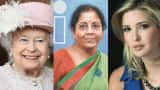 The World's 100 Most Powerful Women list Forbes, Nirmala Sitharaman. Queen Elizabeth II, Ivanka Trump