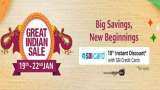  Amazon.in GREAT INDIAN SALE from 19th-22th January; instant discount on SBI credit card