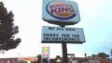 Burger King workers announce resignation with a sign outside restaurant We all quit