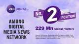 Zee Digital ranks second in a row with 229 million unique visitors in June 21 Comscore Ranking