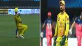 IPL 2021 DC vs CSK Krishnappa Gowtham misses Hetmyer catch dhoni disappointed csk lose number one spot on points table