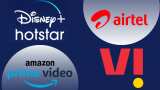 Free Airtel and Vodafone idea Entertainment recharge plans amazon prime Video disney plus hotstar subscription check details