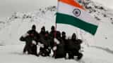 Indian Army personnel posted on snowy hills on LoC greeted the country on the new year