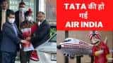 Government handed over AIR INDIA to tata group today tata sons chairman n chandrasekaran reches air india house