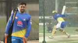 MS Dhoni One Hand Six During CSK Net Practice Goes Viral Watch Here