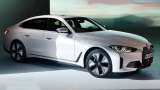 BMW i4 electric car 590 km range in full charge fully ev in india at price of Rs 69.90 lakh; see photos here