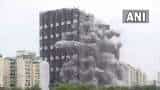 Twin Tower Noida turned into a pile of rubble watch video